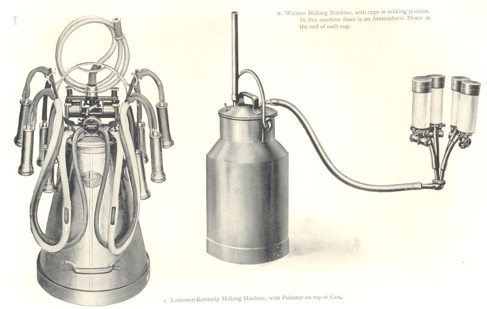 FARMING. Milking Machines – Laurence-Kennedy. Wallace 1912 old antique print